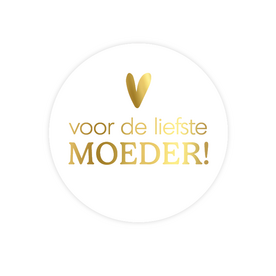 distelroos-Cadeausticker-Voor-de-liefste-moeder-set-van-3