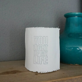 distelroos-AfroDutchPaperStone-Tealight-holder-you-light-up-my-life-theelichthouder