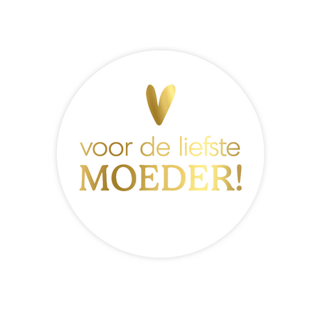 distelroos-Cadeausticker-Voor-de-liefste-moeder-set-van-3