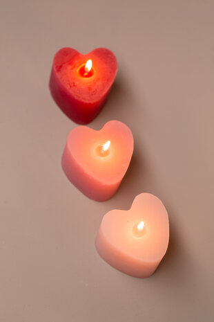 distelroos-Rustik-Lys-kaars-Sculpture-Hart-rose
