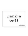 Flessenwerk - Karte Dankje wel!