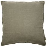 MrsBloom - Kissen Vintage Leinen Olive grau