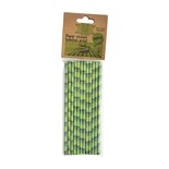 Esschert Design - Papierstrohhalme Bambusdruck s/24