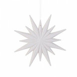 Light & living - Ornament Stern Weiß mit Glitter