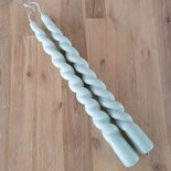 Rustik Lys - Outdoor Kerze Swirl Sky blue L