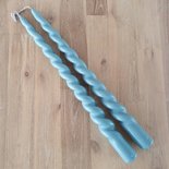 Rustik Lys - Outdoor Kerze Swirl Old blue