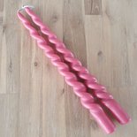 Rustik Lys - Outdoor Kerze Swirl Dark old pink