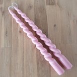 Rustik Lys - Outdoor Kerze Swirl Soft pink