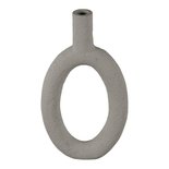 Present Time - Vase Ring Oval hoch Grau