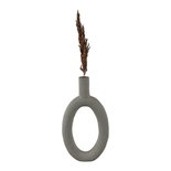 Present Time - Vase Ring Oval hoch Grau