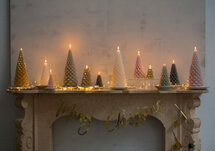 Rustik Lys - Weihnachtsbaum Kerze Gold L