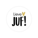 Geschenkaufkleber 'Lieve juf', 3er Set