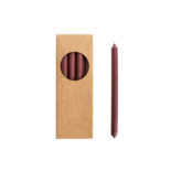 Rustik Lys - Kleine Kerzen Aubergine L