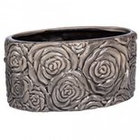 PTMD - Behuh dark grey ceramic Pot oval low s