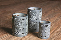 PTMD - Chalk stone rose tealight round m