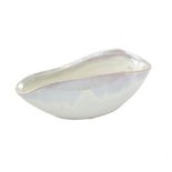 PTMD - Pot Pearl White ceramic oval bowl S
