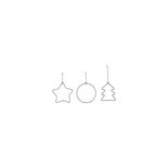 House Doctor - Ornament Iron Wire s/3