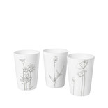 Broste Copenhagen - Teelichthalter Bloom s/3 weiĂź / Silber