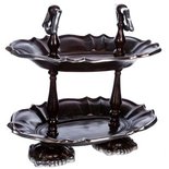 PTMD - Aluminium Twotone Brown etagere 2 layers oval