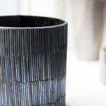House Doctor - Teelicht Pipe Schwarz/grau