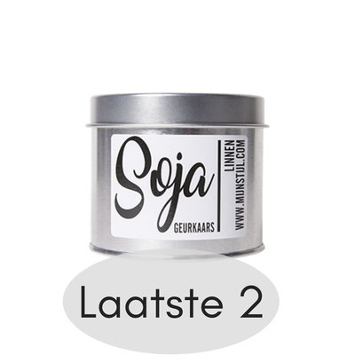Mijn Stijl - Geurkaars blik - Linnen soja-basis