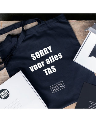Flessenwerk - Tasjeblieft Sorry voor alles tas