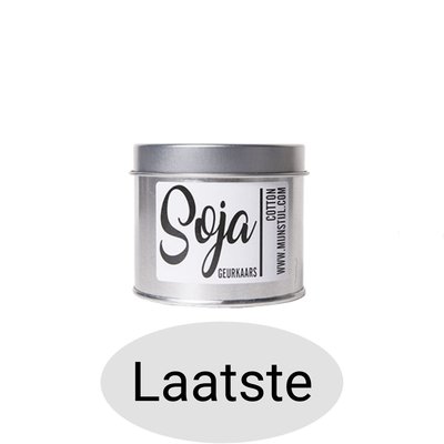Mijn Stijl - Geurkaars blik - Cotton soja-basis