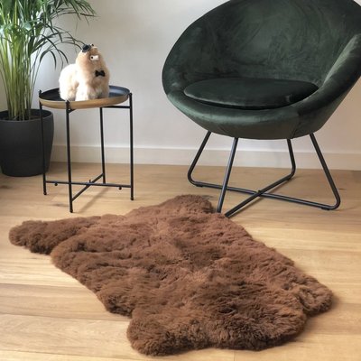 Inkari - Handgemacht Alpaka Teppich Reina Walnuss