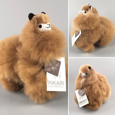 Inkari - Alpaka Stofftiere Haselnuss S
