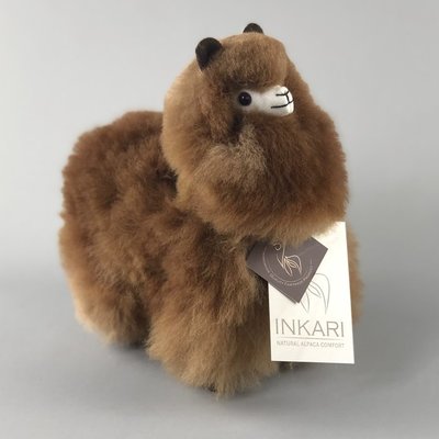 Inkari - Alpaka Stofftiere Choco cream S