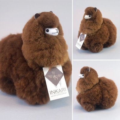 Inkari - Alpaka Stofftiere Choco cream S