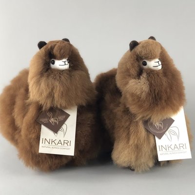 Inkari - Alpaka Stofftiere Choco cream S
