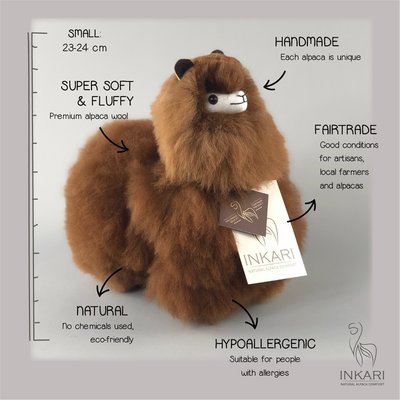 Inkari - Alpaka Stofftiere Choco cream S