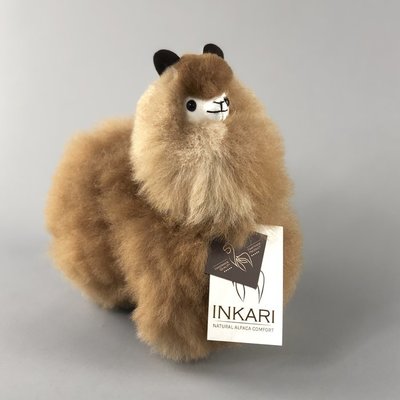 Inkari - Alpaka Stofftiere Karamell S