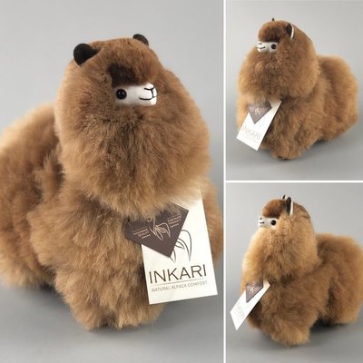 Inkari - Alpaka Stofftiere Karamell S