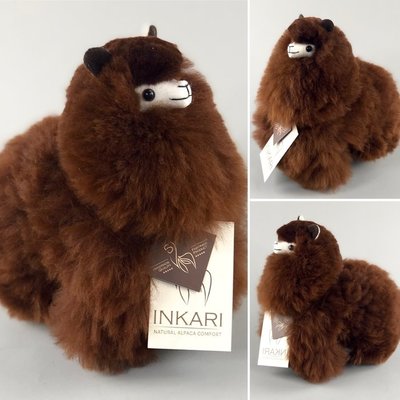 Inkari - Alpaka Stofftiere Schokolade S