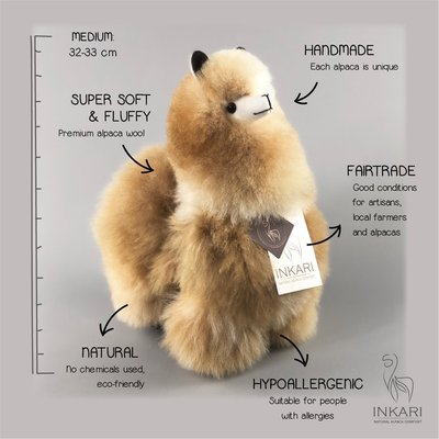Inkari - Alpaka Stofftiere Sandstone M