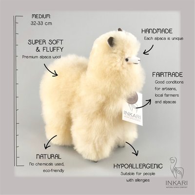 Inkari - Alpaka Stofftiere Blond M