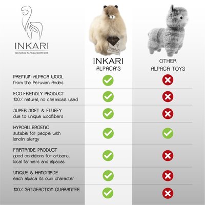 Inkari - Alpaka Stofftiere Blond M