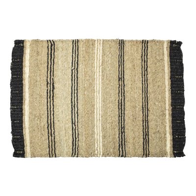 Mars & more - Seegras Teppich schwarzer Streifen