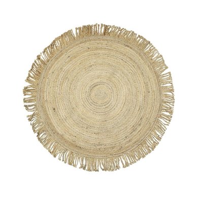 Mars & more - Jute Teppich rund Fransen