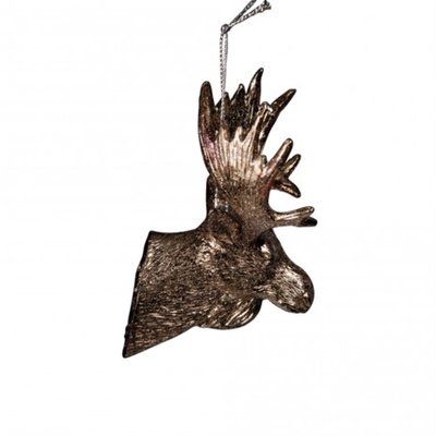 PTMD - Christmas bronze poly hanging deer head