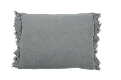 MrsBloom - Vintage Linen Cushion Quirine dark grey 50x40