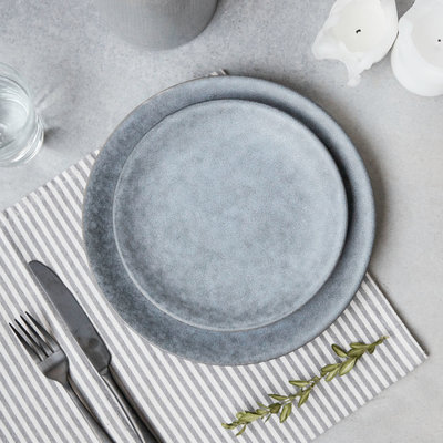 House Doctor - Grey Stone Lunch plate