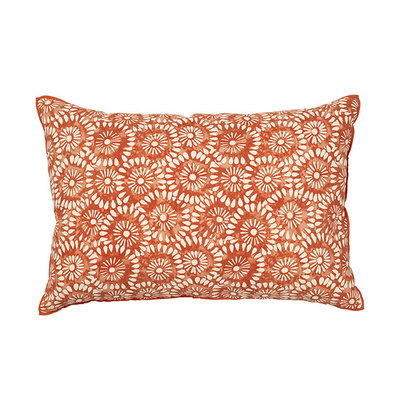 Broste Copenhagen - Cushion cover Block look Insignia blue
