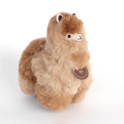 Inkari - Alpaca zachte knuffel Gemêleerd bruin Small