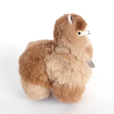 Inkari - Alpaca zachte knuffel Gemêleerd bruin Small