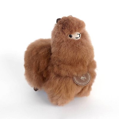 Inkari - Alpaca zachte knuffel Bruin Small