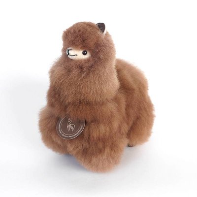 Inkari - Alpaca zachte knuffel Bruin Small