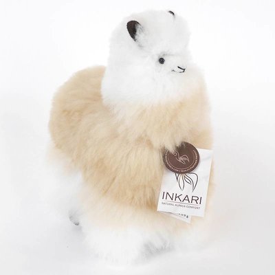 Inkari - Alpaca zachte knuffel Beige / ivoor Medium